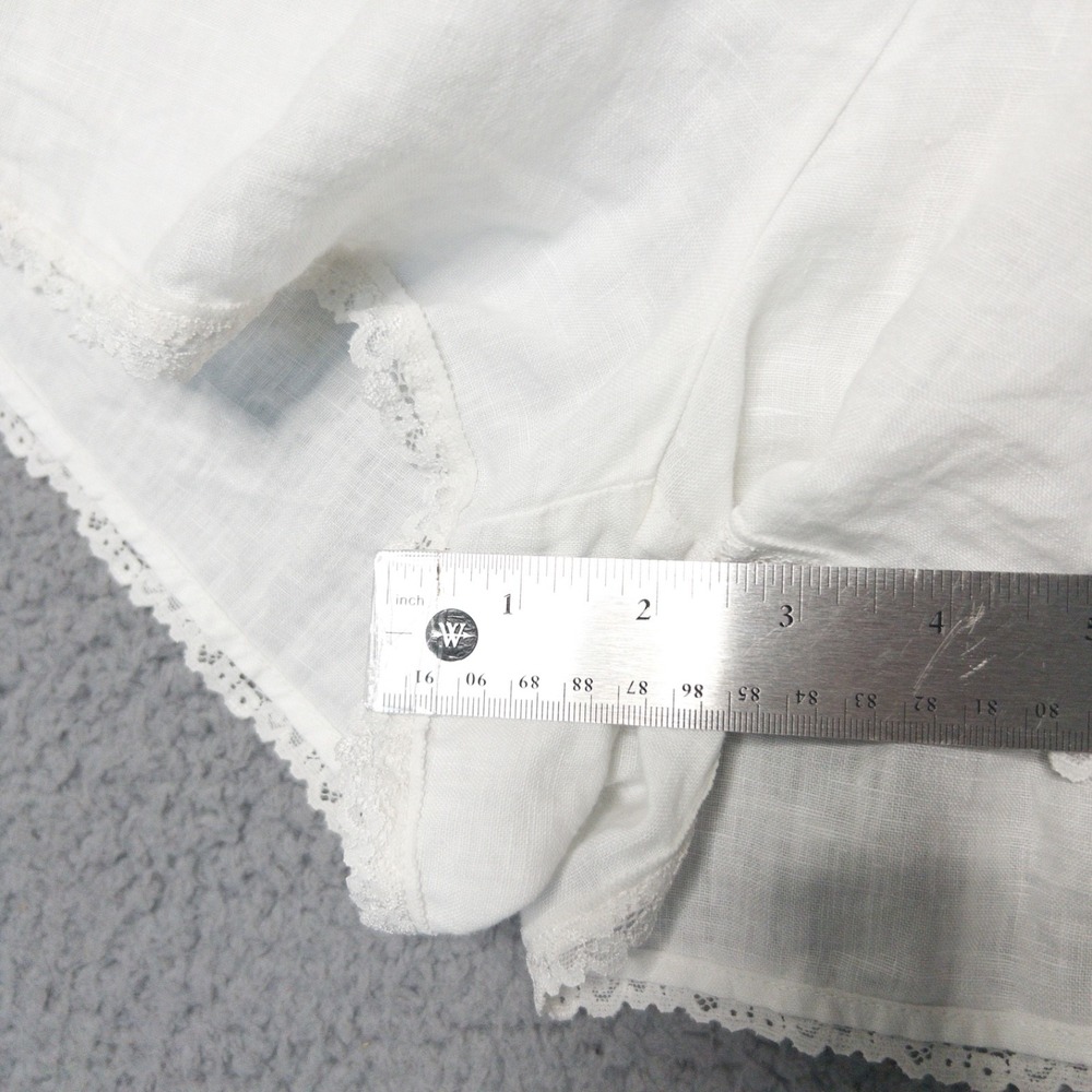 Brandy Melville Keira Linen Boxer Bloomer Lace Trim Pull On Shorts Womens M - Picture 8 of 12